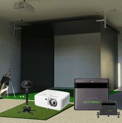 SkyTrak ST MAX - Vanish retractable golf simulator package