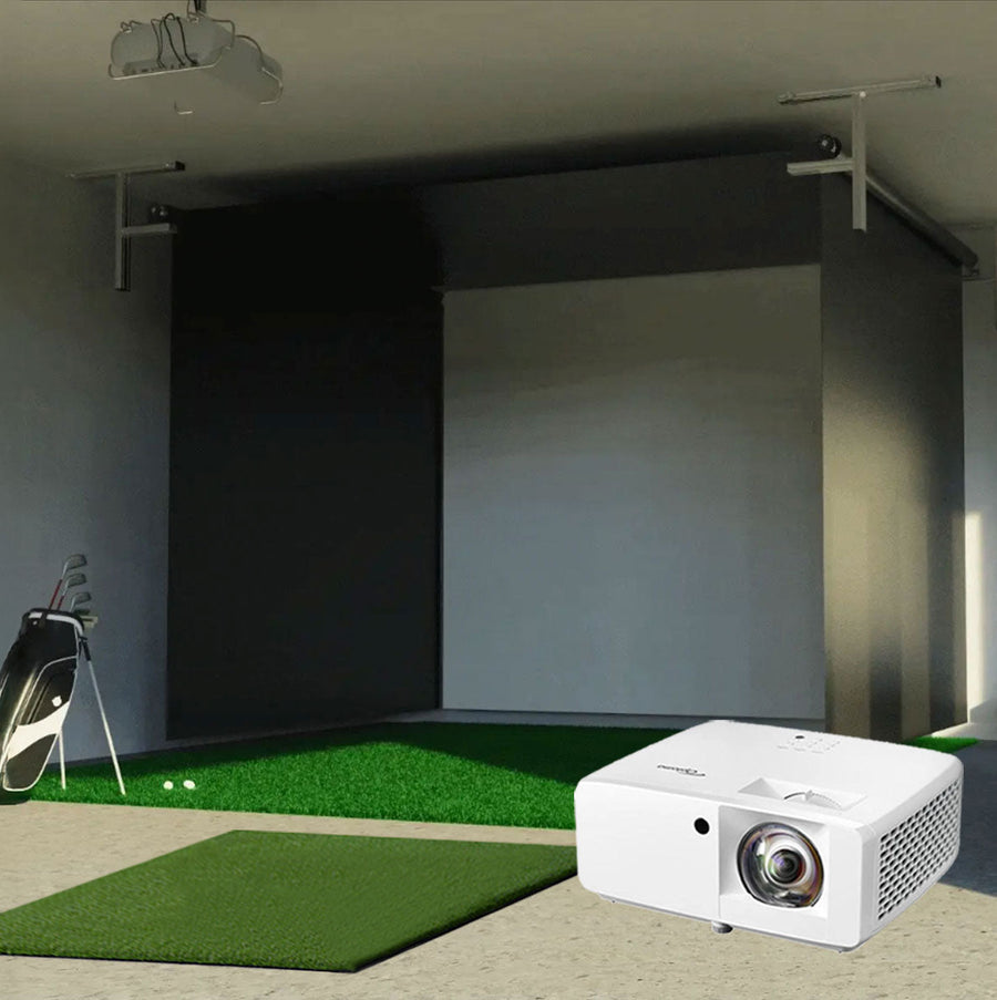 SportScreen Vanish Retractable Golf Studio Complete Package by PlayBetter - Vanish retractable golf simulator package