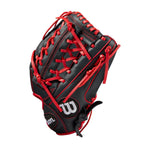 Wilson A700 Pro T-Lace Web Black/Red 12" Baseball Glove - image 3