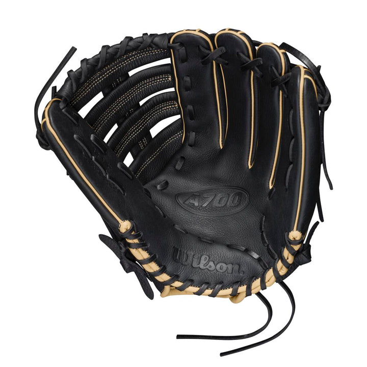Wilson A700 Single Post Black/Blonde/White 12.5" Baseball Glove - image 2