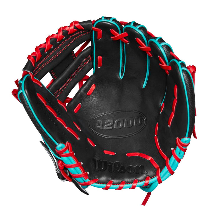 Wilson A2000 PF11SS Black/Red/Teal 11"-RHT Baseball Glove - image 2