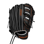 Wilson A700 Single Post Black/Silver/Orange 12.5" Baseball Glove - image 1