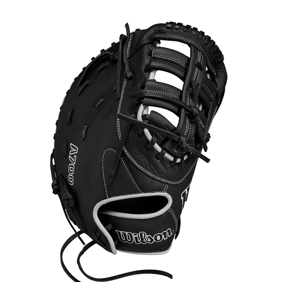 Wilson A700 Single Post 1B Black/Silver/White 12" First Base Mitt - image 1