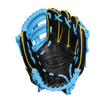 Wilson A500 Dual Post Black/Cool Blue/Optic Yellow 10.5"-RHT Baseball Glove - image 2
