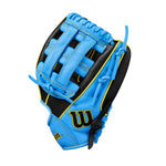 Wilson A500 Dual Post Black/Cool Blue/Optic Yellow 10.5"-RHT Baseball Glove - image 3