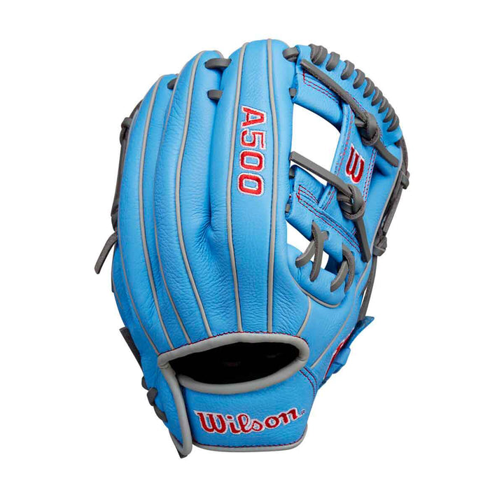 Wilson A500 H-Web Cool Blue/Grey/Red 11" Baseball Glove - image 1