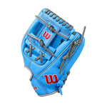 Wilson A500 H-Web Cool Blue/Grey/Red 11" Baseball Glove - image 3