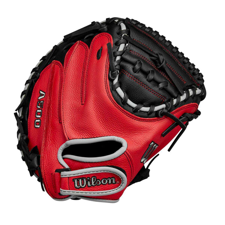 Wilson A500 CM Black/Red/Grey 32"-RHT Catcher Mitt - image 1