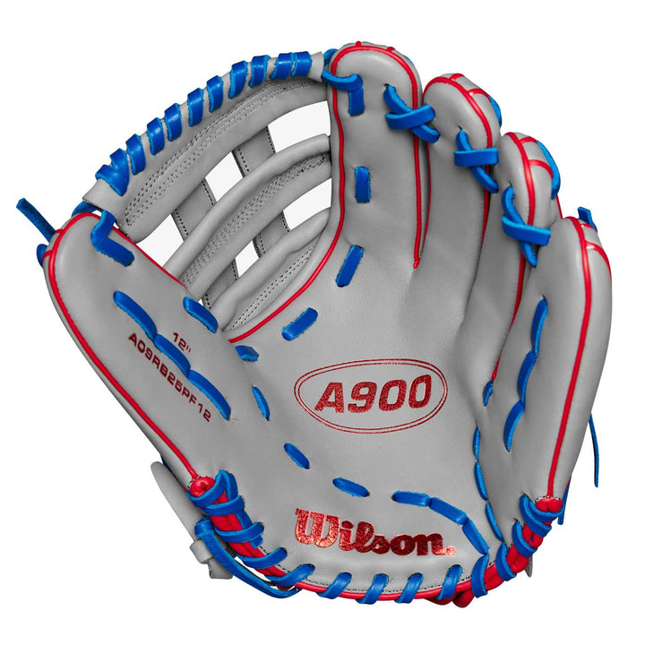 Wilson A900 PF12 Grey/Red/Royal/Red Foil 12" Baseball Glove - image 2