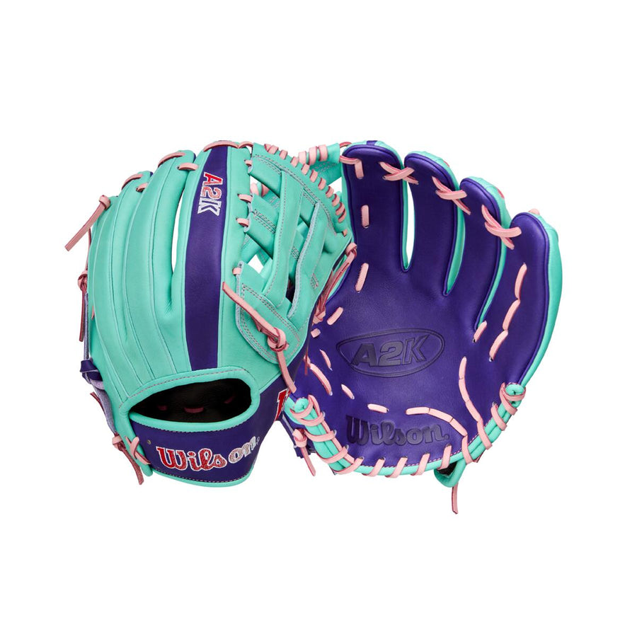 Wilson A2K Winter 2025 DW5 Seafoam/Purple 12"-RHT Baseball Glove - image 1