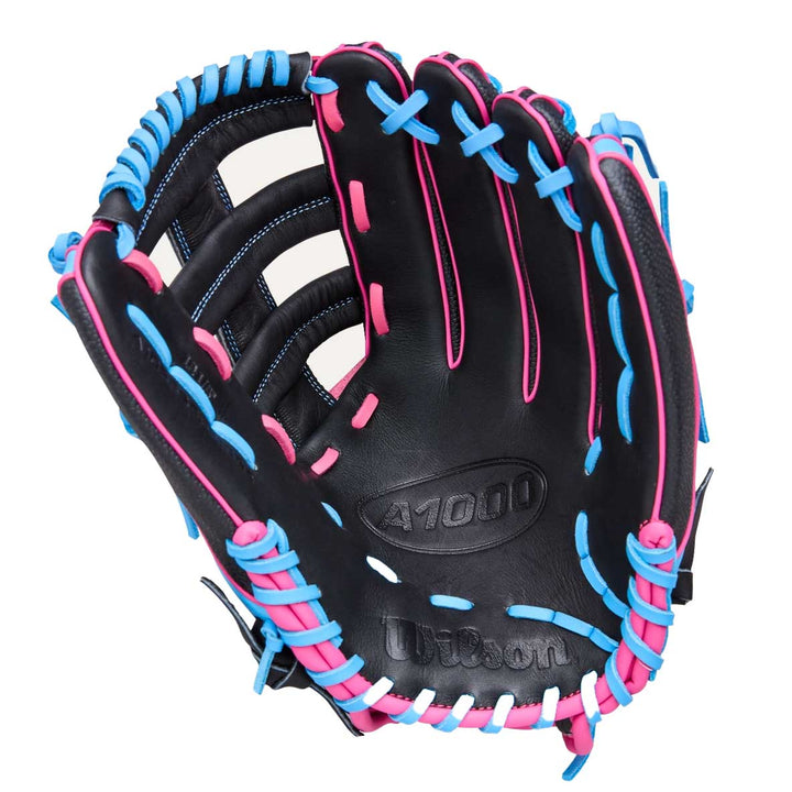 Wilson A1000 1892 Black/Flamingo/Cool Blue 12.25" Baseball Glove - image 2
