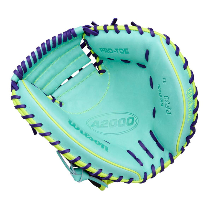 Wilson A2000 Spring 2026 PF33SS Black/Seafoam 33"-RHT Catcher Mitt - image 2