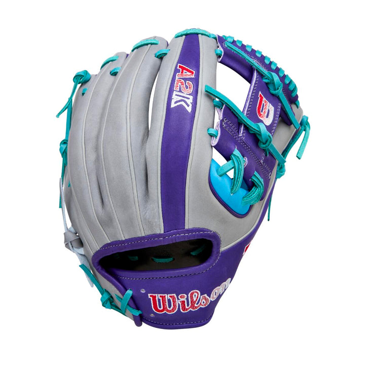 Wilson A2K Spring 2026 MB75 Grey/Purple/Tropical 11.75"-RHT Baseball Glove - image 1