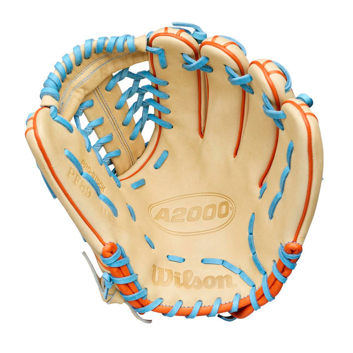 Wilson A2000 Summer 2026 PF89 Blonde/SkyBlue/Orange 11.5" Baseball Glove - image 2