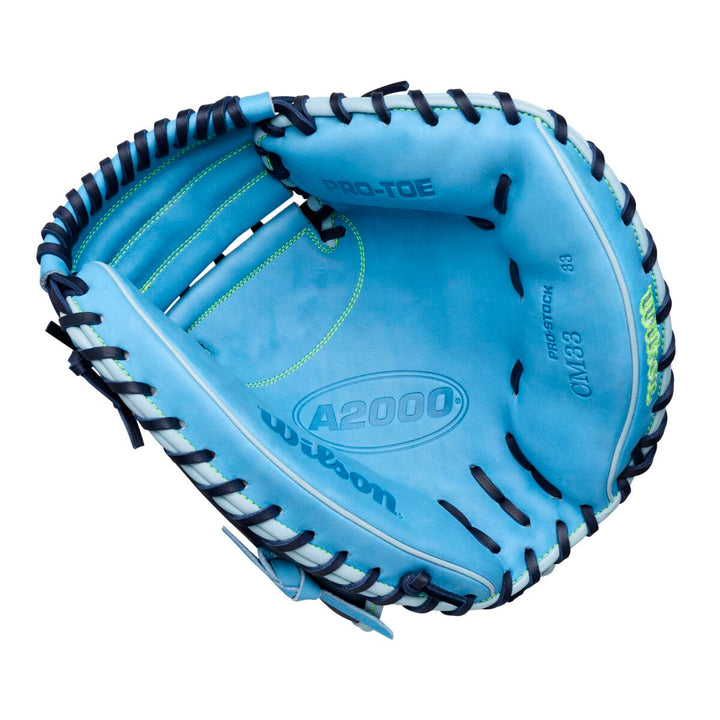 Wilson A2000 Summer 2026 CM33S Navy/Sky Blue 33"-RHT Catcher Mitt - image 2