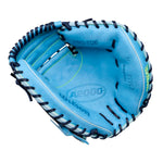 Wilson A2000 Summer 2026 CM33S Navy/Sky Blue 33"-RHT Catcher Mitt - image 2