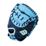 Wilson A2000 Summer 2026 CM33S Navy/Sky Blue 33"-RHT Catcher Mitt - image 3