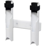 Powder Coated Aluminum 2 Rod Fly Rod Rack - Boat Rod Holder - Arctic White