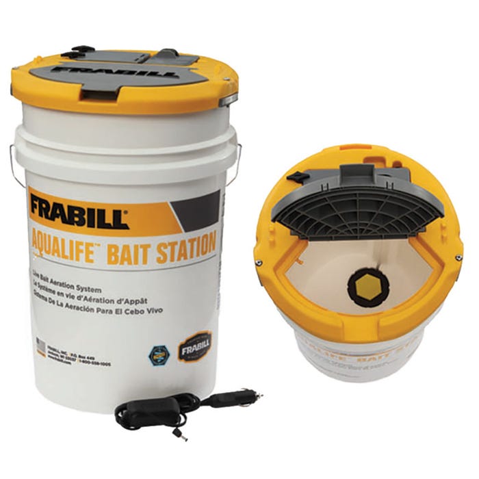 Aerated Bait Bucket, 6 Gallon - Fishing Bait Accessory - Default Title
