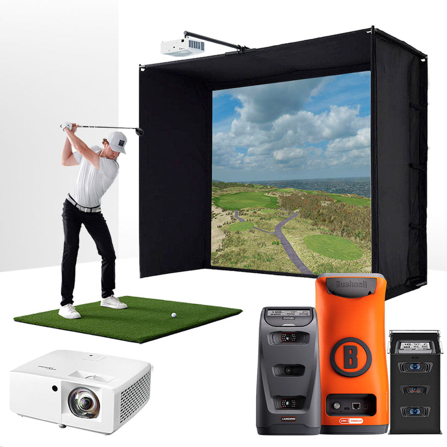Bushnell Launch Pro Circle B - ESSENTIALS golf simulator package