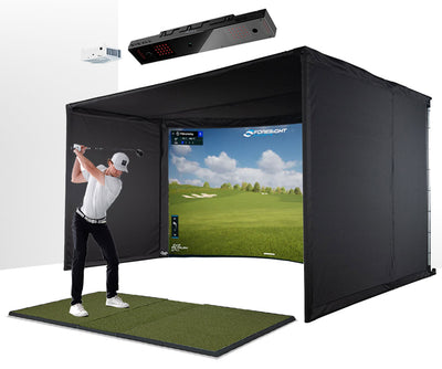 Uneekor EYE XO2 - curved enclosure golf simulator package