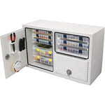 Free Standing Leaning Post Tackle Unit 8 Tray 1 Drawer - Boat Tackle Storage - White/White