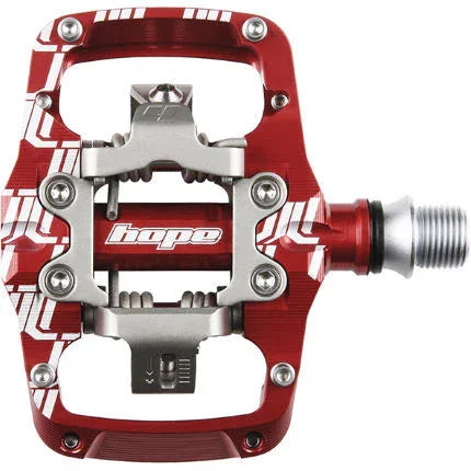 Union TC Pedals - Dual Sided Clipless with Platform 9/16" Red - bike pedals