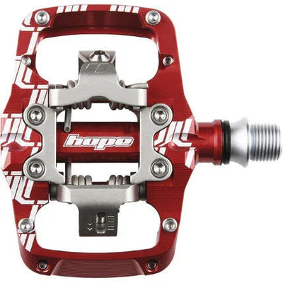 Union TC Pedals - Dual Sided Clipless with Platform 9/16" Red - bike pedals