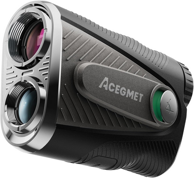 ACEGMET Golf Rangefinder with Slope & Coach Mode - Red & Black Display Laser Range Finder, Hybrid-pwr Rechargeable, 7X Magnification, 0.1s Flag Pin Locking Vibration, 1300 Yards, Magnet