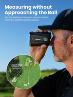 ACEGMET Golf Rangefinder with Slope & Coach Mode - Red & Black Display Laser Range Finder, Hybrid-pwr Rechargeable, 7X Magnification, 0.1s Flag Pin Locking Vibration, 1300 Yards, Magnet