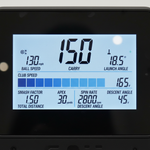 Swing Caddie display screen showing swing data and metrics