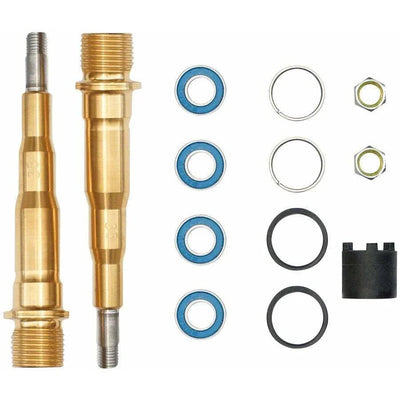 Spindle and Bearing Assembly - Titanium Right and Left X-Track - Bike Pedals - bike pedals