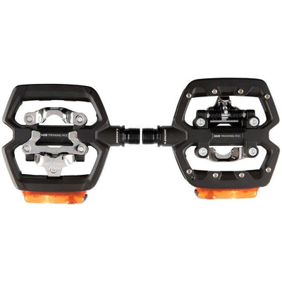 GEO TREKKING ROC VISION Pedals - Single Side Clipless Platform Chromoly 9/16" BLK - bike pedals