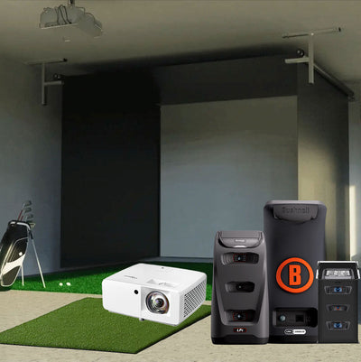 Bushnell LPi Circle B - Vanish retractable golf simulator package