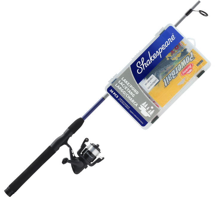 Shakespeare Catch More Fish Lake Pond Spinning Rod and Reel Combo - spinning rod and reel combo