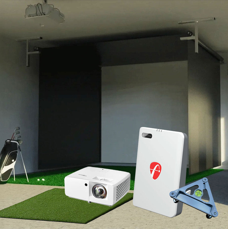 FlightScope Mevo Gen2 - Vanish retractable golf simulator package