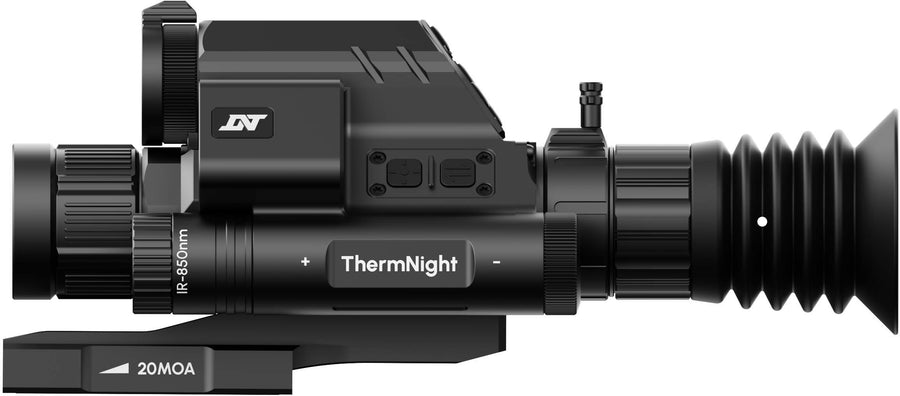 DNT Optics ThermNight 3-12x52mm Thermal Rifle Scope w/5-20x Night Vision Multispectral Scope with Laser Rangefinder and Ballistic Calculator - TNC225R