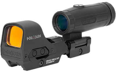 HOLOSUN HE510C-GR 1x 0.91x1.26in Reflex Red Dot Sight and HM3X 3x Magnifier Combo - HE510C-GR/HM3X