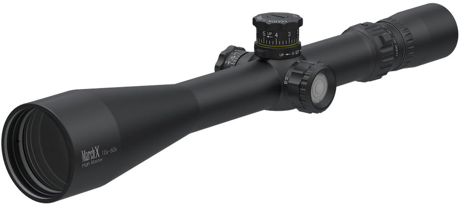 March Scopes Tactical Turret High Master Illuminated 10-60x56mm Rifle Scopes, 34mm Tube, Second Focal Plane - D60HV56TI (MTR-4 Reticle)