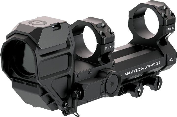 Maztech 34mm Tube Rifle Scope Mount - MZT001-34-AB-BLK/GRN