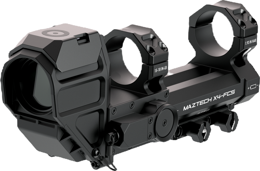 Maztech 34mm Tube Rifle Scope Mount - MZT001-34-AB-BLK/GRN