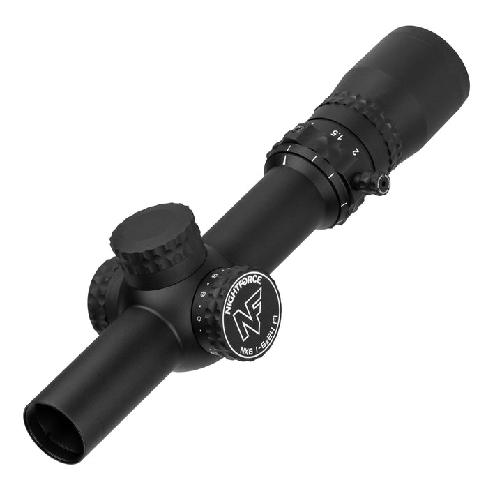 NightForce NX6 1-6x24mm F1 30mm Tube Rifle Scope, First Focal Plane - C726