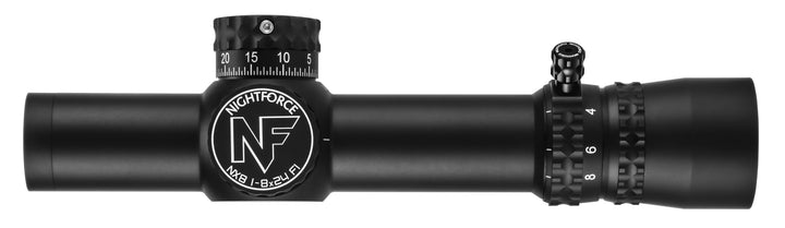 NightForce NX8 1-8x24mm Capped LPVO Rifle Scope, 30mm Tube, First Focal Plane (FFP) - C600