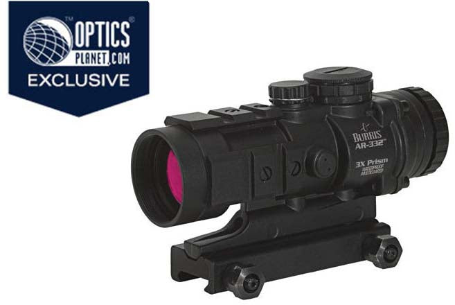 OpticsPlanet Exclusive Burris AR-332 Prism 3x32mm Ballistic CQ Reticle Red Dot Sight - 300208