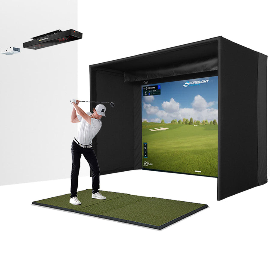 Uneekor EYE XR - Pro enclosure golf simulator package