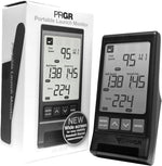 PRGR HS 130-A Portable Golf Launch Monitor | Doppler Radar Measures Club & Ball Speed, Smash Factor, Total & Carry Distance | Tracks Swing Speed Training Aids