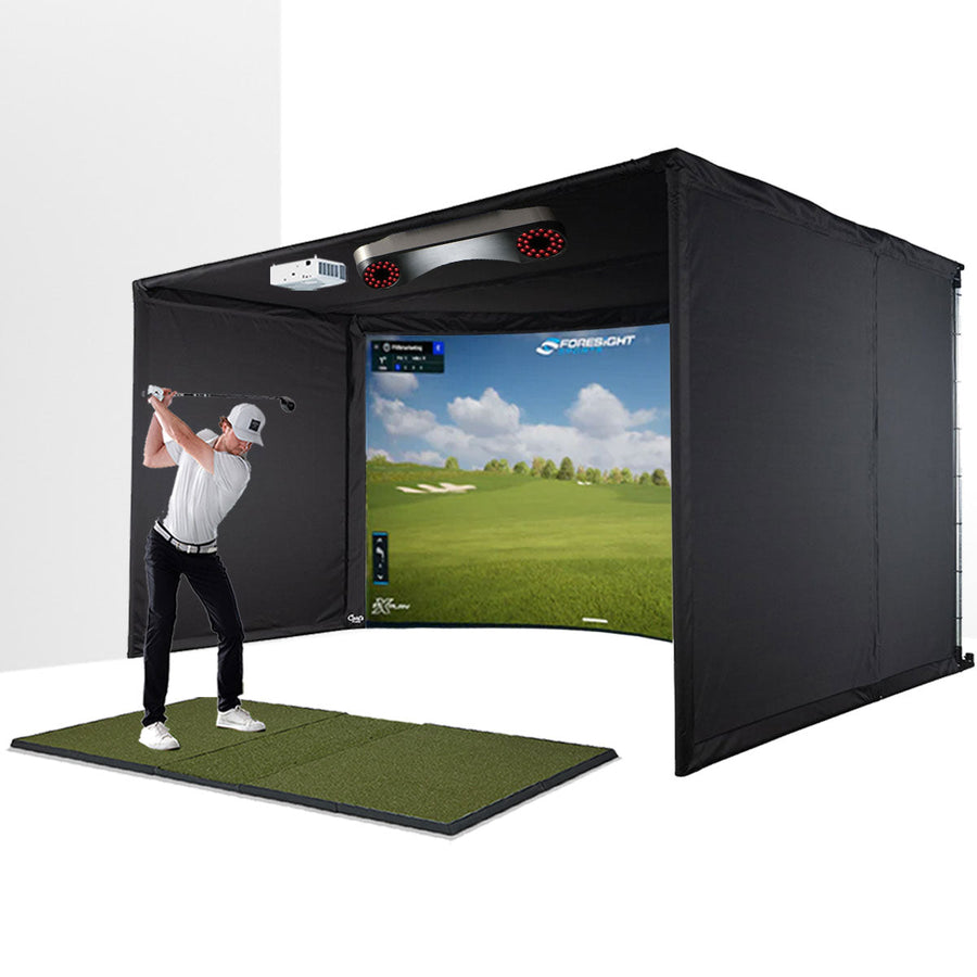ProTee VX - curved enclosure golf simulator package