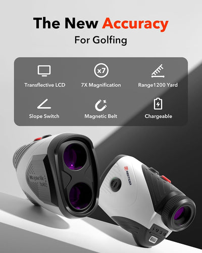 REDTIGER Golf Laser Rangefinder with 6X Magnification, Flag Lock Vibration & Rechargeable Battery