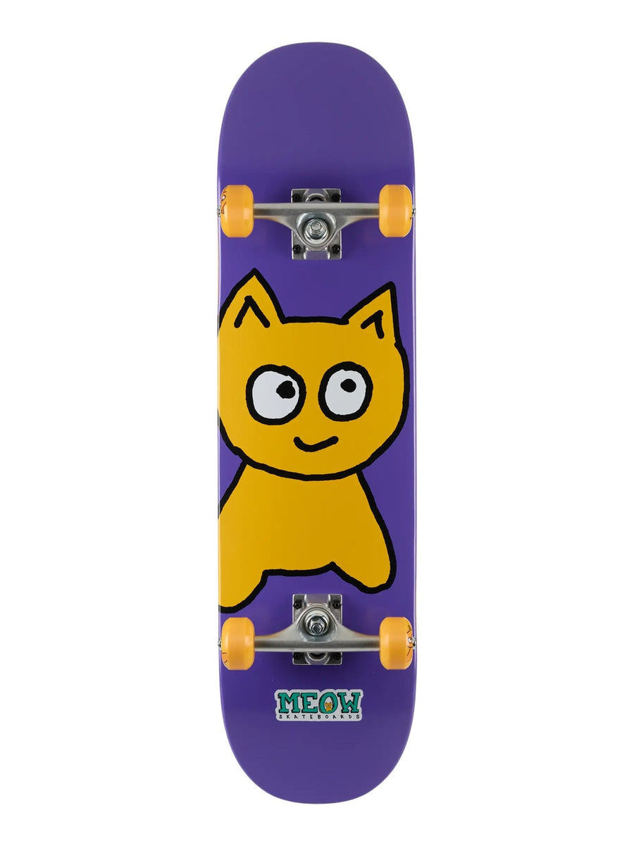 Meow Big Cat Purple Complete Skateboard 8.25 x 32 - image 1