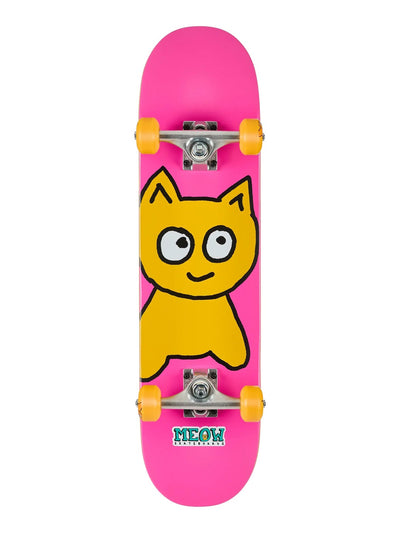 Meow Big Cat Pink Soft Top Complete Skateboard 7.25 x 31 - image 1